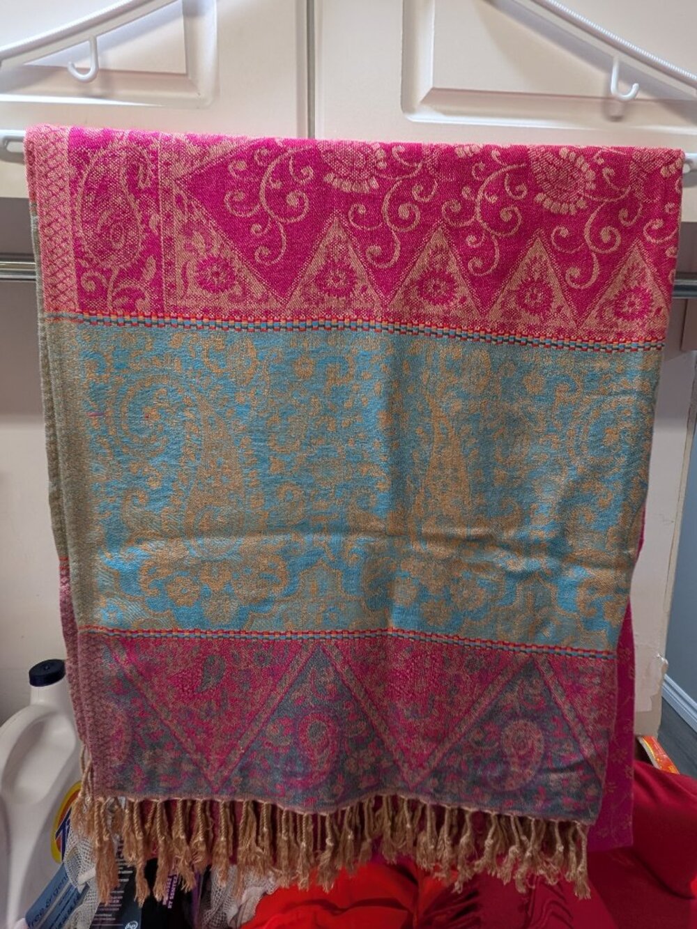 Pink & blue scarf